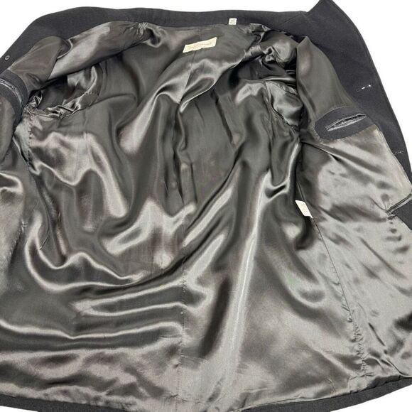 Pronto Uomo black wool and cashmere blend button up coat size L - Picture 9 of 15